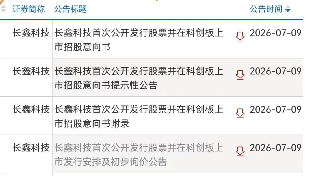 终于定了!长鑫科技7月16日新股申购